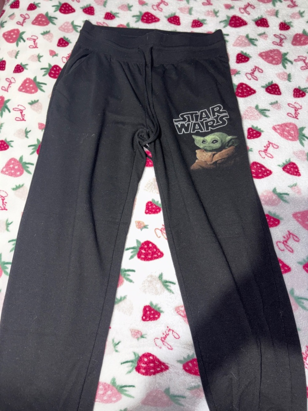 Star Wars Black Baby Yoda Sweatpants Joggers with Grogu Graphic